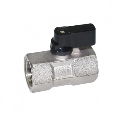 3/8'' Female*Male Brass Mini Ball Valve With Nickel Plated and Butterfly Handle